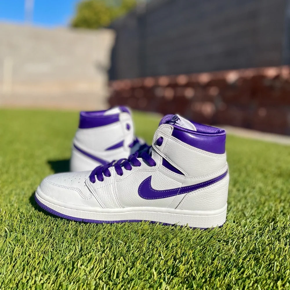 Jordan Women's Athletic Shoes - White and Purple - Picture 6 of 8